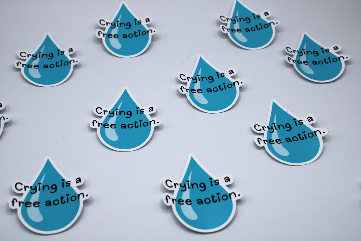 Crying is a Free Action Sticker
